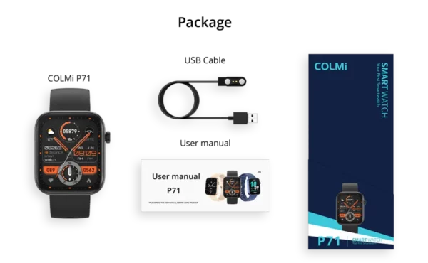 Colmi P71 IP68 Waterproof Smart Watch - Image 2